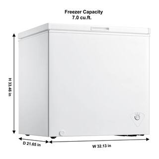 VISSANI 7 cu. ft. Manual Defrost Chest Freezer in White Garage Ready MDCF7WH