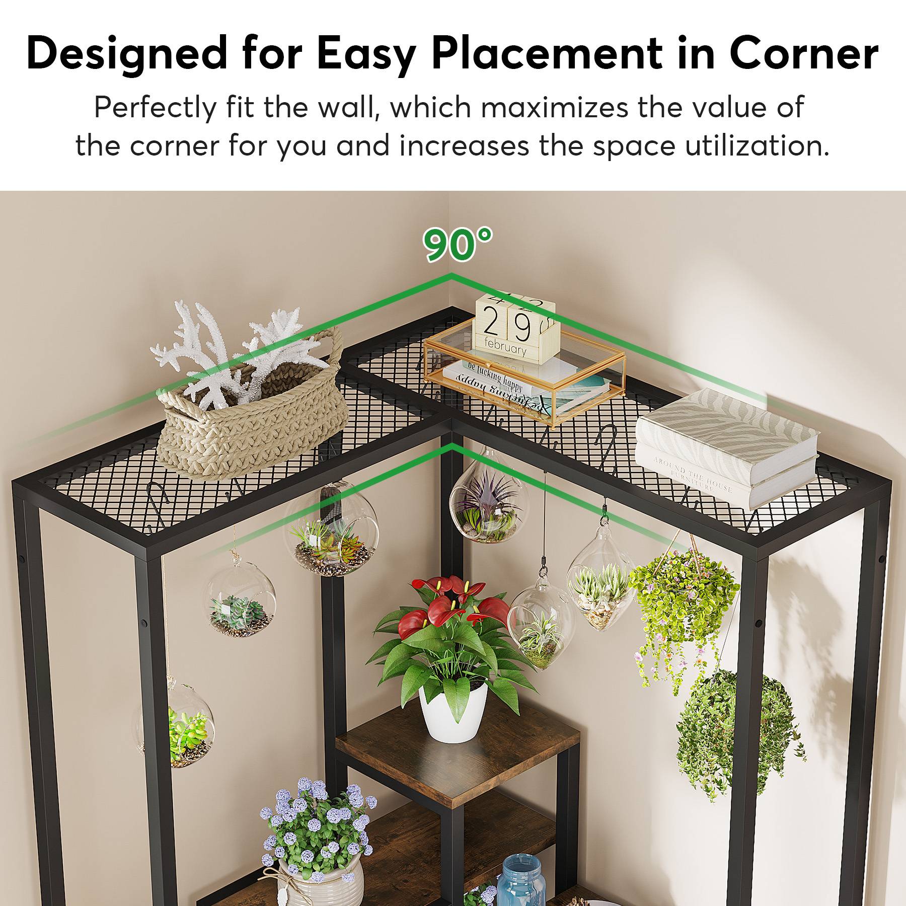 Corner Plant Stand, 70.9