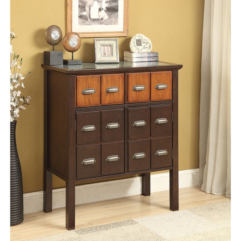 a Transitional Walnut 32 inch Wood Hallway Cabinet by Furniture of America