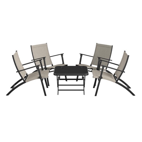 COSCO 5Piece Outdoor Folding Sling Chat Set