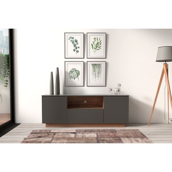 Inval Modern Dark Grey TV Stand