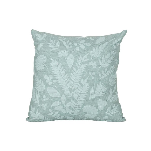 18x18 Inch Sun Print Outdoor Pillow Blue Polyester With Polyester Fill By Foreside Home amp Garden