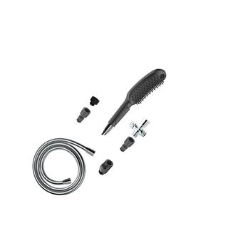 Hansgrohe Dog Shower 3-Spray Patterns 1.75 GPM 30 in. Wall Mount Handheld Showerhead Set in Black 04974670