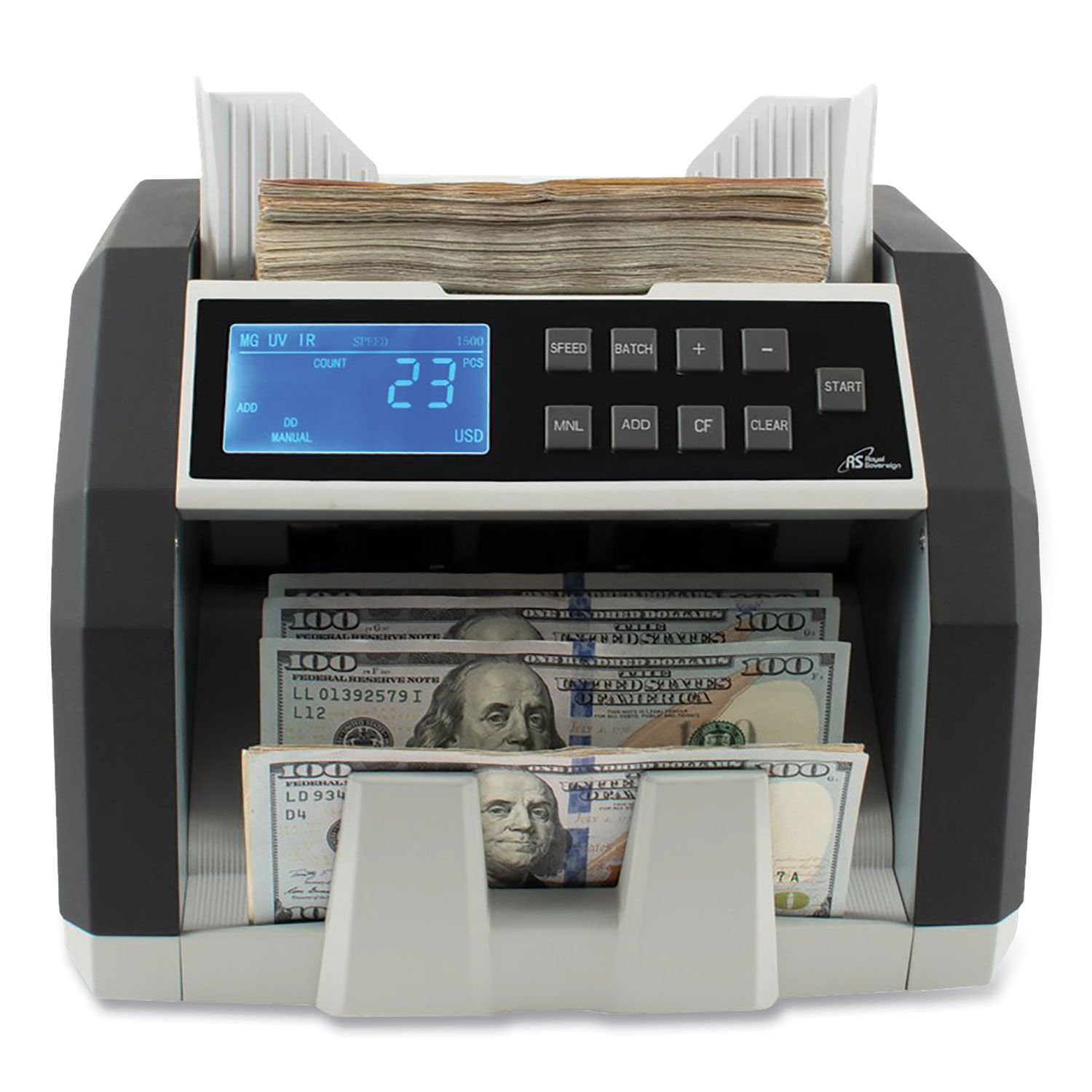 Front Load Bill Counter with Counterfeit Detection by Royal Sovereign RSIRBCED200