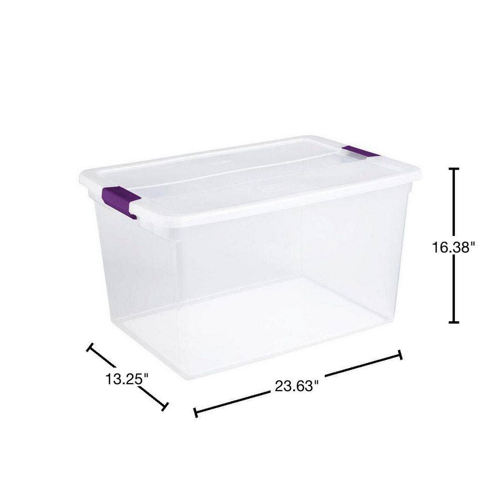 Sterilite 66 Qt. ClearView Latch Box Storage Bin Container (24-Pack) 24 x 17571706