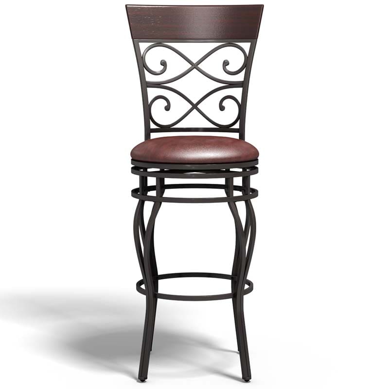 2-Pack 360 Degree Swivel Bar Stools with Back, 30