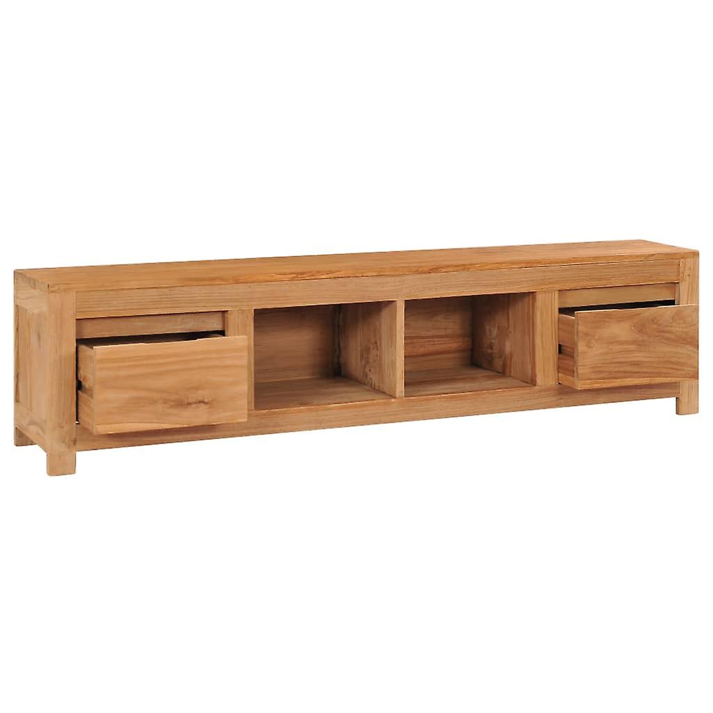 Tv Cabinet 135x30x35 Cm Solid Teak Wood