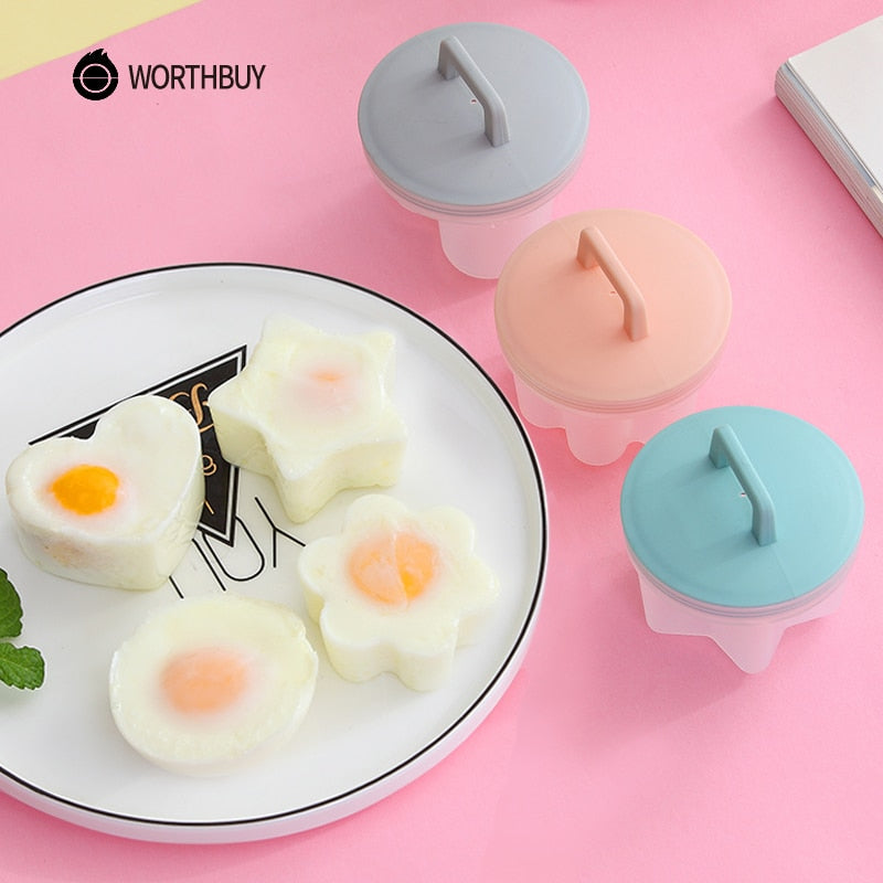 4 Pcs/Set Cute Egg Cooker Tools With Plastic  Brush