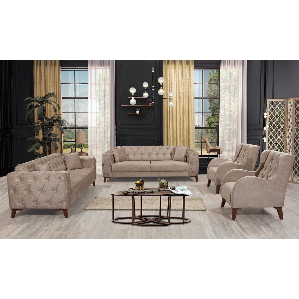 Joza Two Sofa Two Chair Living Room Set