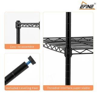 EFINE Black 3-Tier Carbon Steel Wire Garage Storage Shelving Unit NSF Certified (2-Pack) (36 in. W x 36 in. H x 16 in. D) RL530BX2