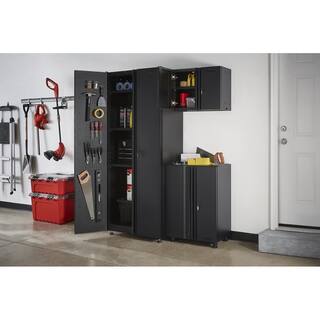 Husky 3-Piece Regular Duty Welded Steel Garage Storage System in Black GS05403-1D