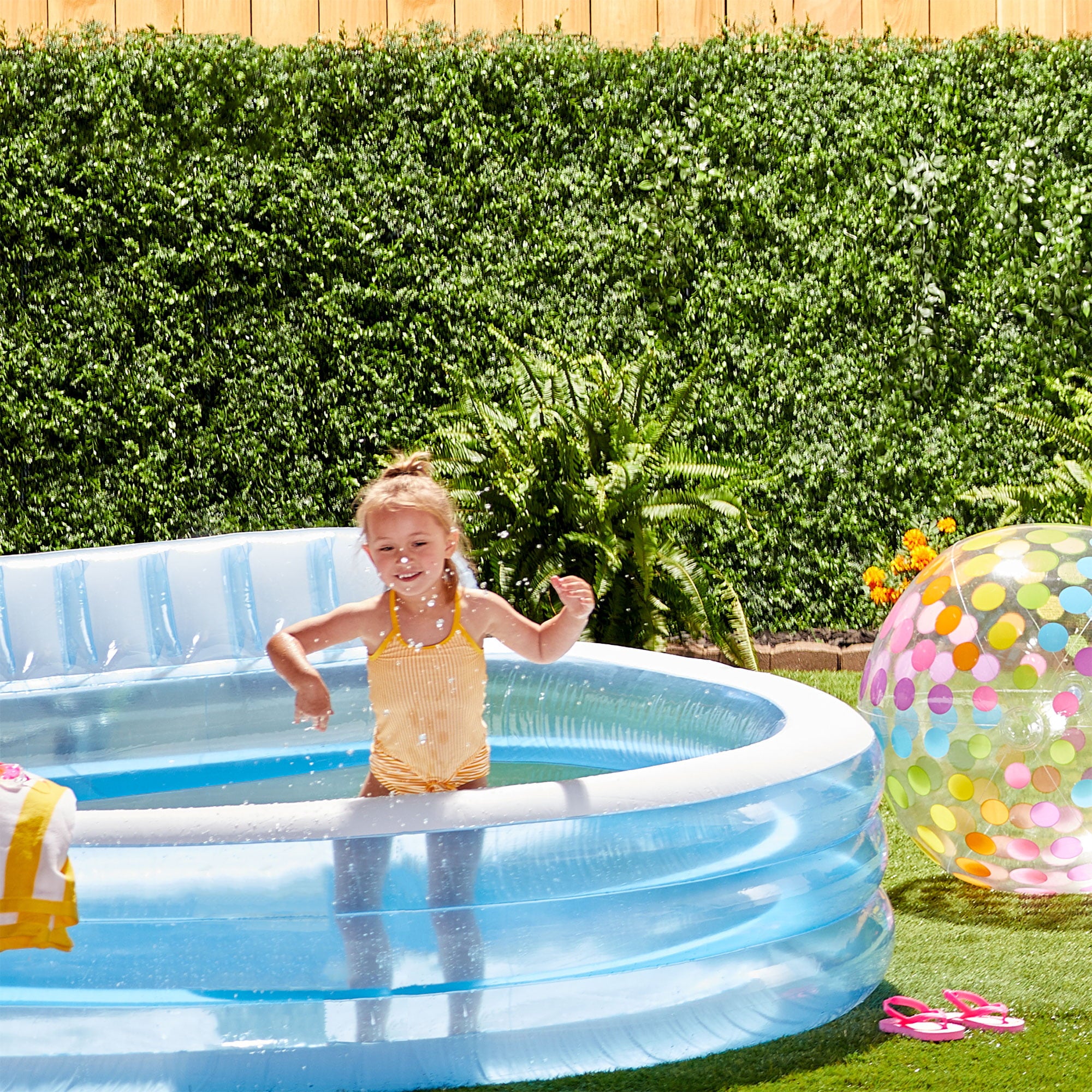 Intex Swim Center Round Inflatable Above Ground Family Lounge Outdoor Pool with Seat and Backrest