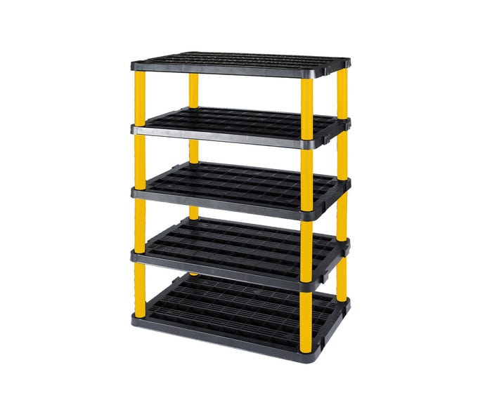 Gracious Living Fixed Height Black  Yellow Heavy Duty Shelf - 91090-1C-16