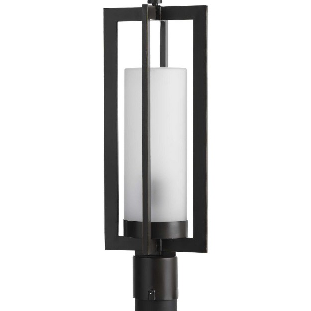 Progress Lighting Janssen Collection 1 light Outdoor Post Lantern Oil Rubbed Bronze Etched Glass Shade