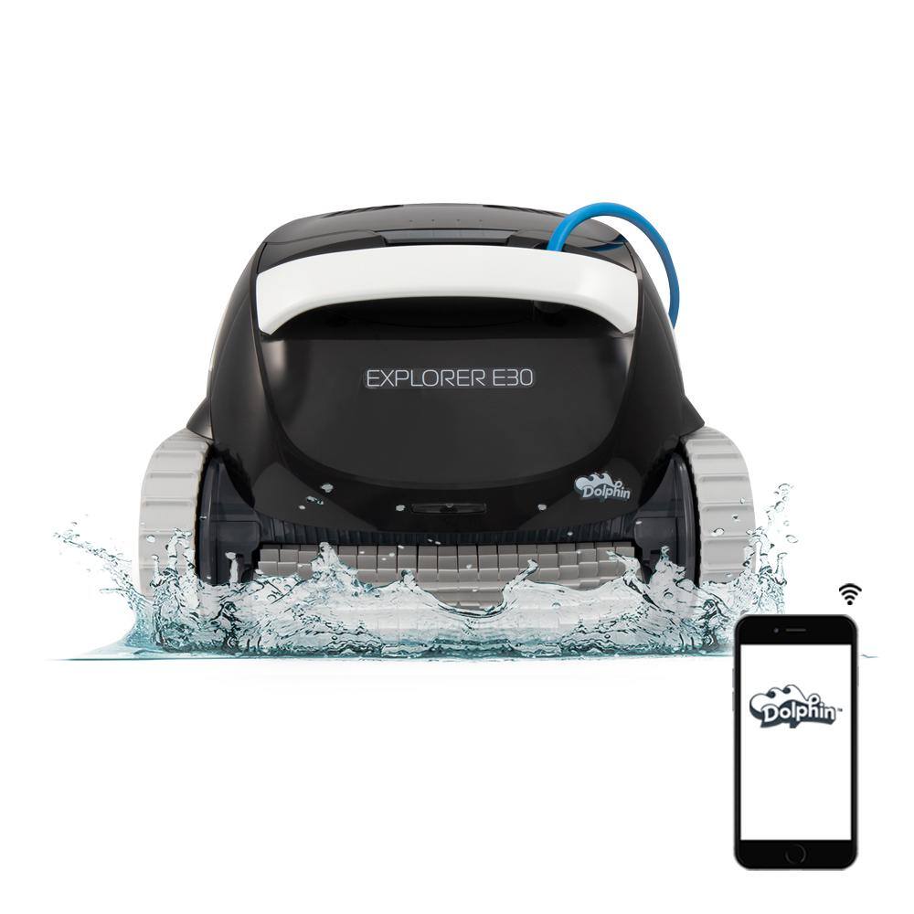 Dolphin Explorer E30 Robotic Vacuum Pool Cleaner with Wi-Fi Control Ideal for All Pool Types 99996241-XPI