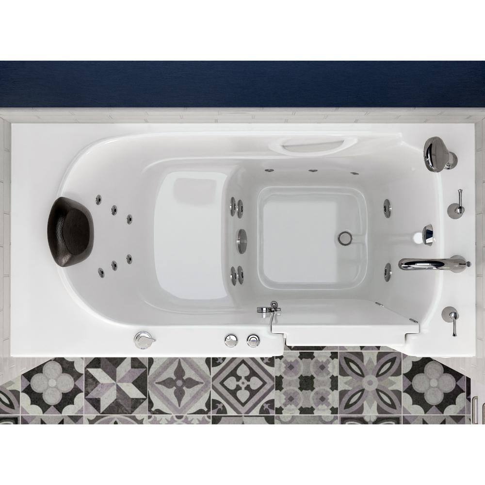 Universal Tubs Safe Premier 59 in. Right Drain Walk-in Whirlpool Bathtub in White HD3060WIRWH-CP