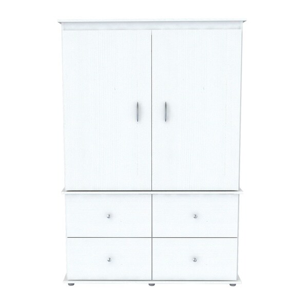 Inval Larcinia White Audio Video Armoire Cabinet - - 20254996