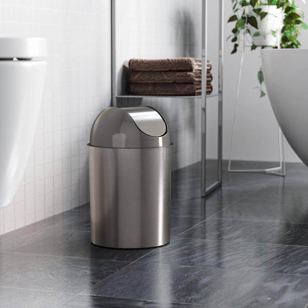 Umbra 2.5 Gal. Silver Mezzo Trash Can 082744-421