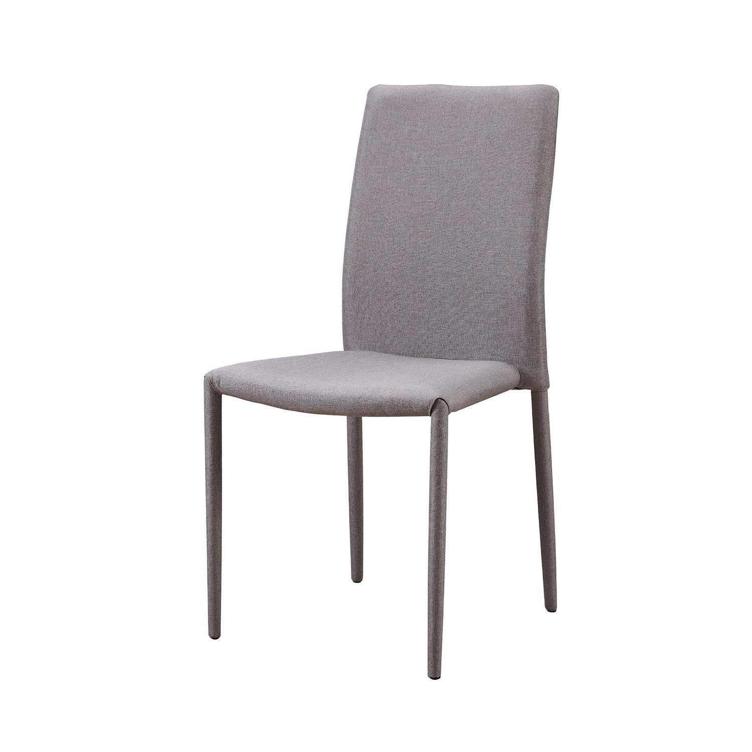 Teamson Home Fabric Dining Chair with Metal Legs Light Gray (Set of 2)  Crowdfused