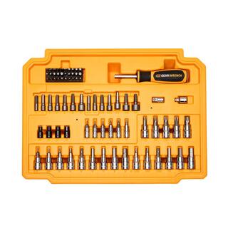 GEARWRENCH 14 in. and 38 in. Drive 90-Tooth Standard and Deep SAEMetric Mechanics Tool Set in 3-Drawer Storage Box (232-Piece) 80949