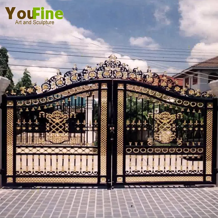 Modern Customized House Wought Iron Gate Grill Designs