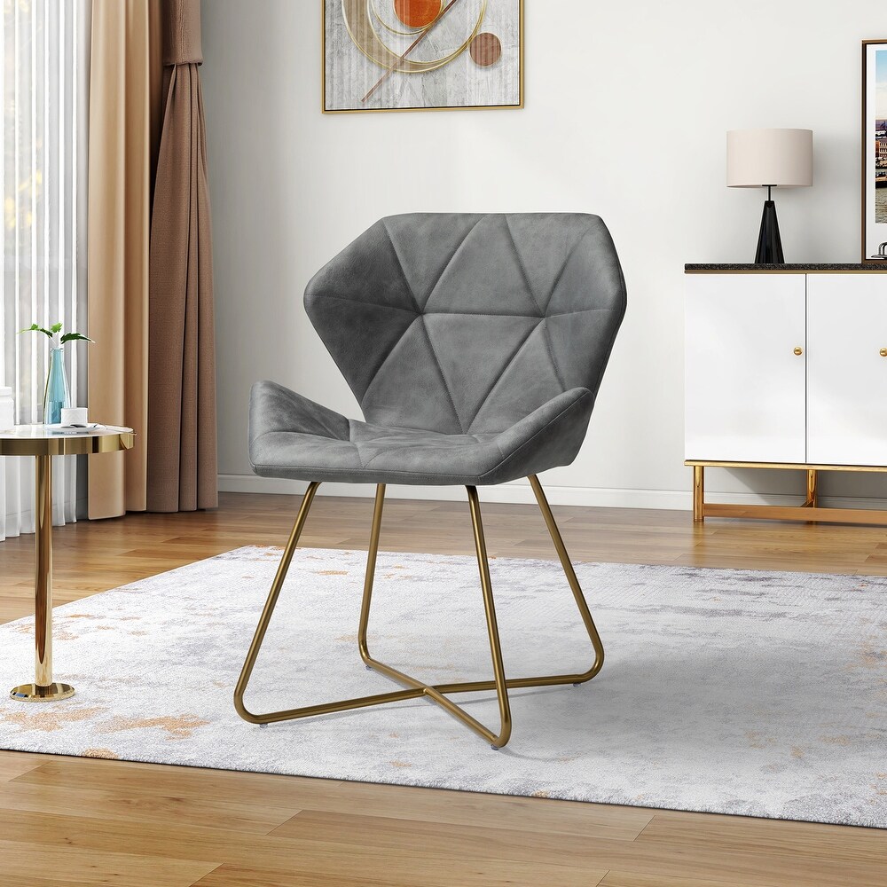 Rosa Accent Side Chair with X shaped Metal Base