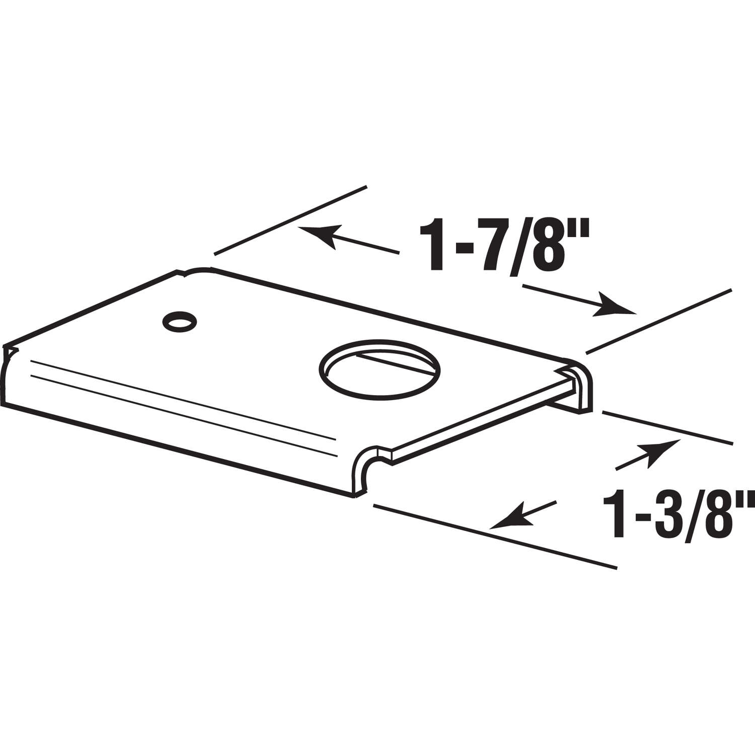 Prime-Line Mill Silver Steel Bracket 2 pc