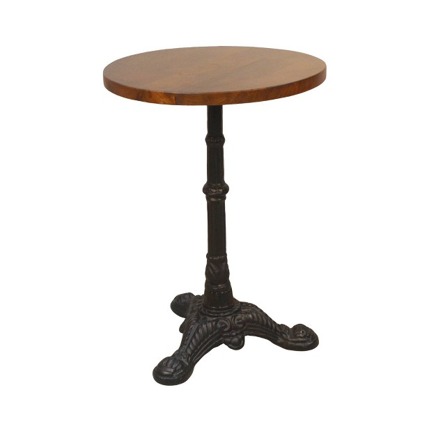 Cora Pedestal Base Accent Table Brown black Carolina Chair amp Table