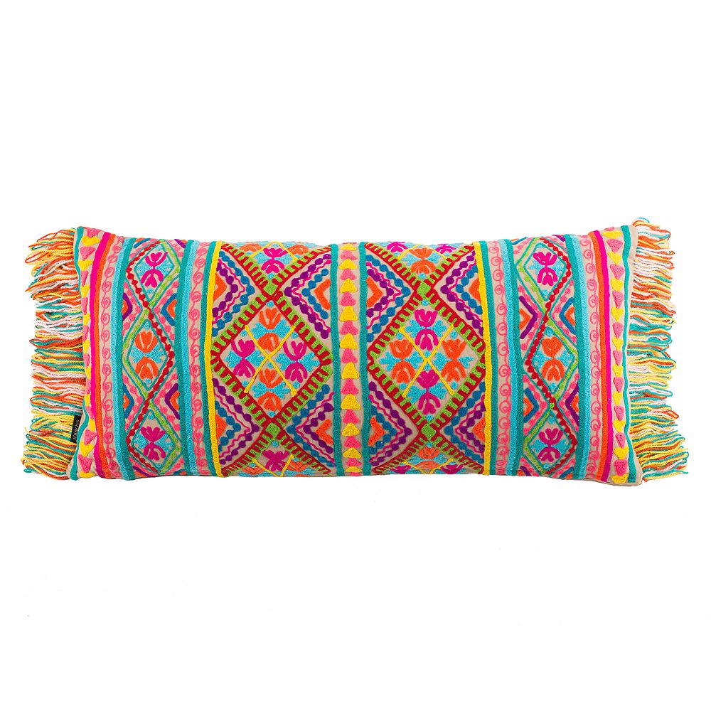 Safavieh Carmie Geometric Fringe Throw Pillow