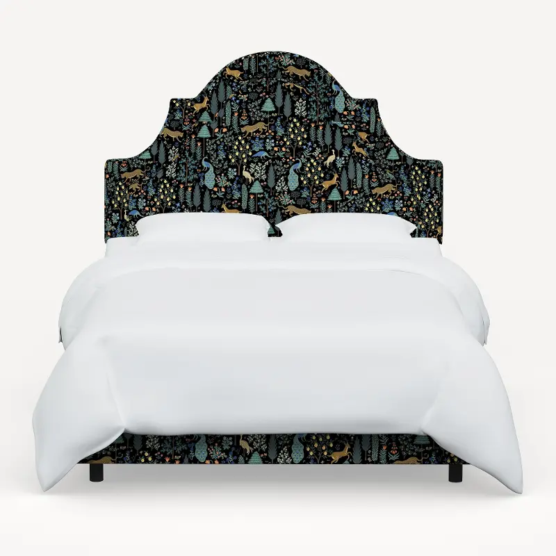 Rifle Paper Co Marion Menagerie Black Twin Bed