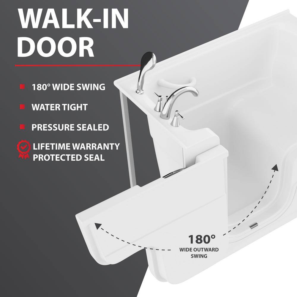 Universal Tubs HD Series 30 in. x 60 in. RD Walk-In Soaking Bathtub in White HD3060WCARWS