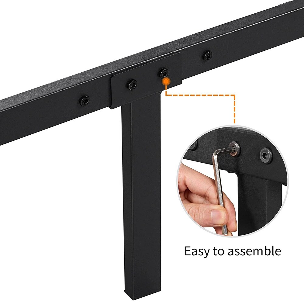 Twin XL Bed Frame w/ Headboard   Steel Slat Support  Noise Free Beds