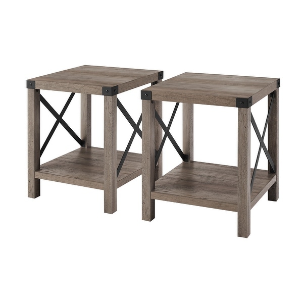 Middlebrook Kujawa 18-in. X-side Accent Table - Set of 2