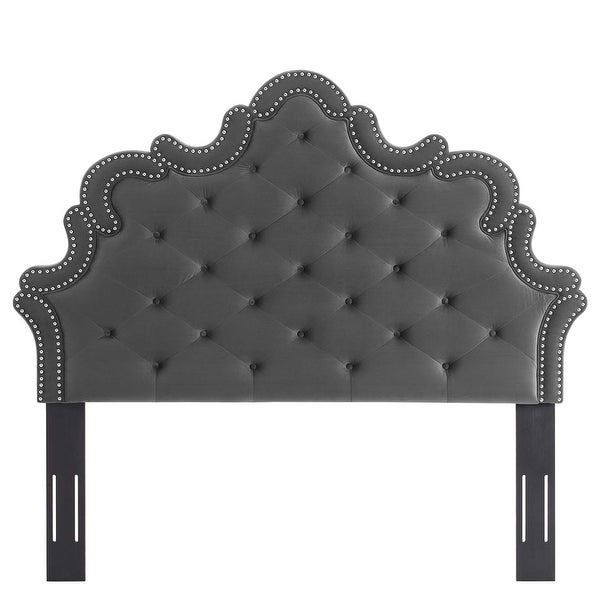 Arabella Button-Tufted Performance Velvet King/California King Headboard - - 35485264