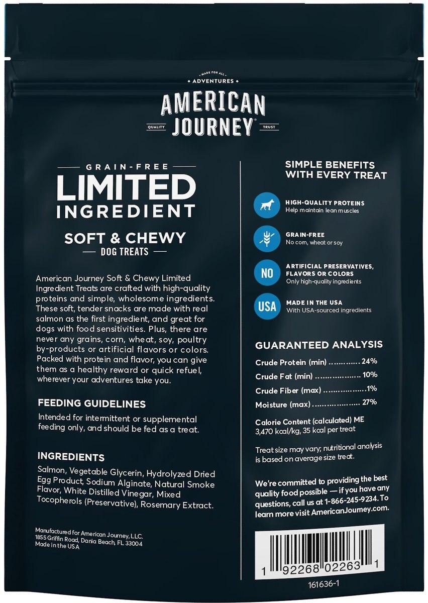 American Journey Limited Ingredient Grain-Free Salmon Recipe Soft and Chewy Dog Treats