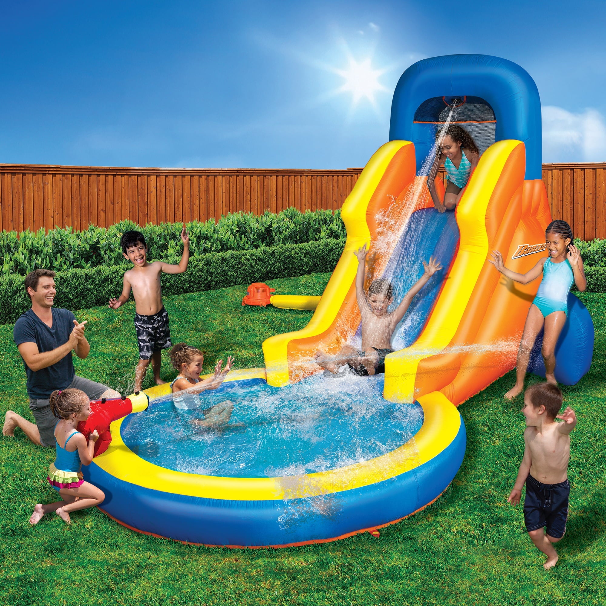 Banzai Inflatable Splash Blast Lagoon Water Park