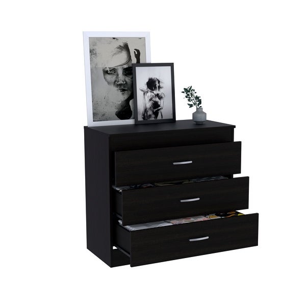 TUHOME Melia 3 Drawer Dresser with Superior Top and Metal Hardware - - 34809657