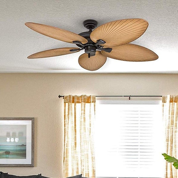 Honeywell Palm Valley Bronze Tropical Ceiling Fan with Palm Leaf Blades - 52-inch Shopping - The Best Deals on Ceiling Fans | 27985755