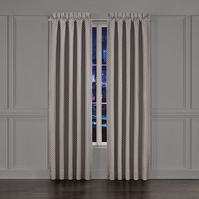 Five Queens Court Houston Charcoal 2-pack Window Curtain Set