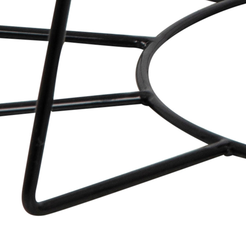 CYRUS Glass Coffee Table 80cm - White & Black