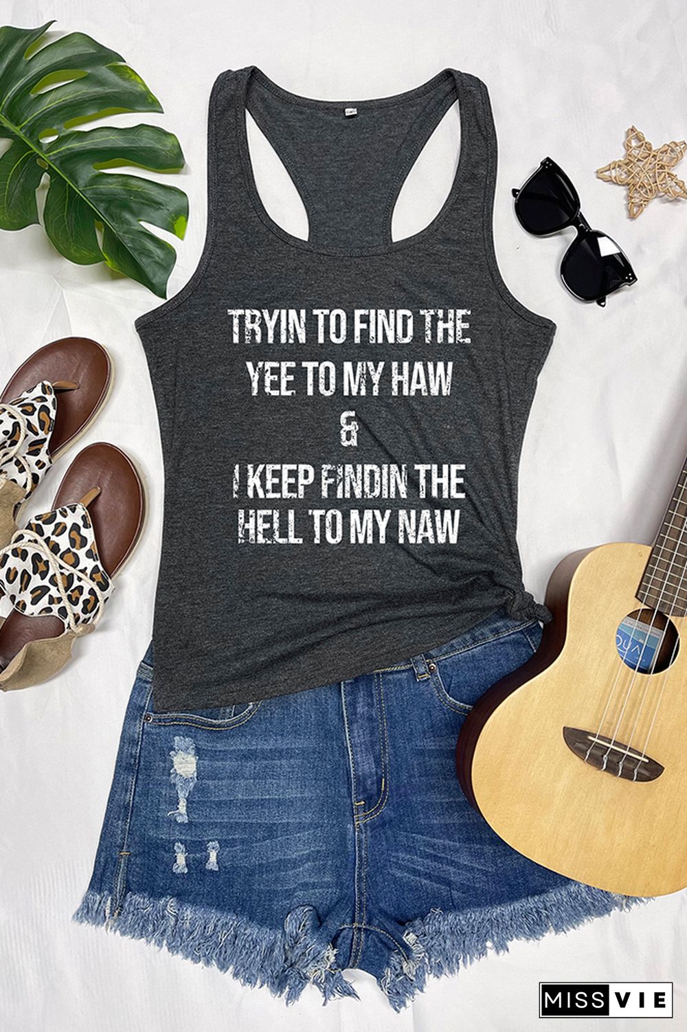 Tryin to Find the Yee to My Haw Sleeveless Tank Top Wholesale