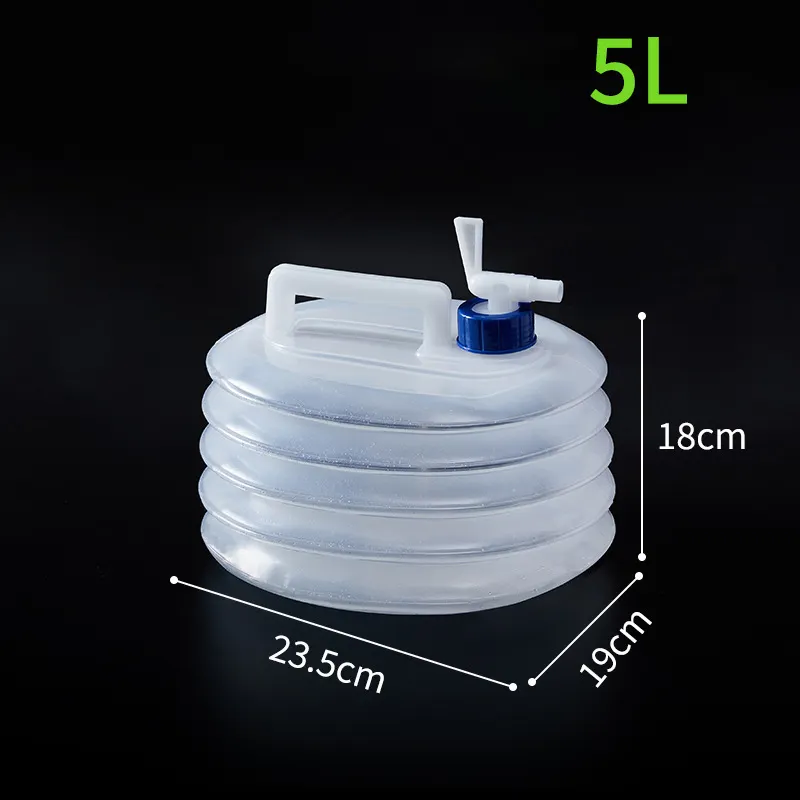 Outdoor picnic hiking Camping Accessories Collapsible Water Bucket Folding water containers with tap