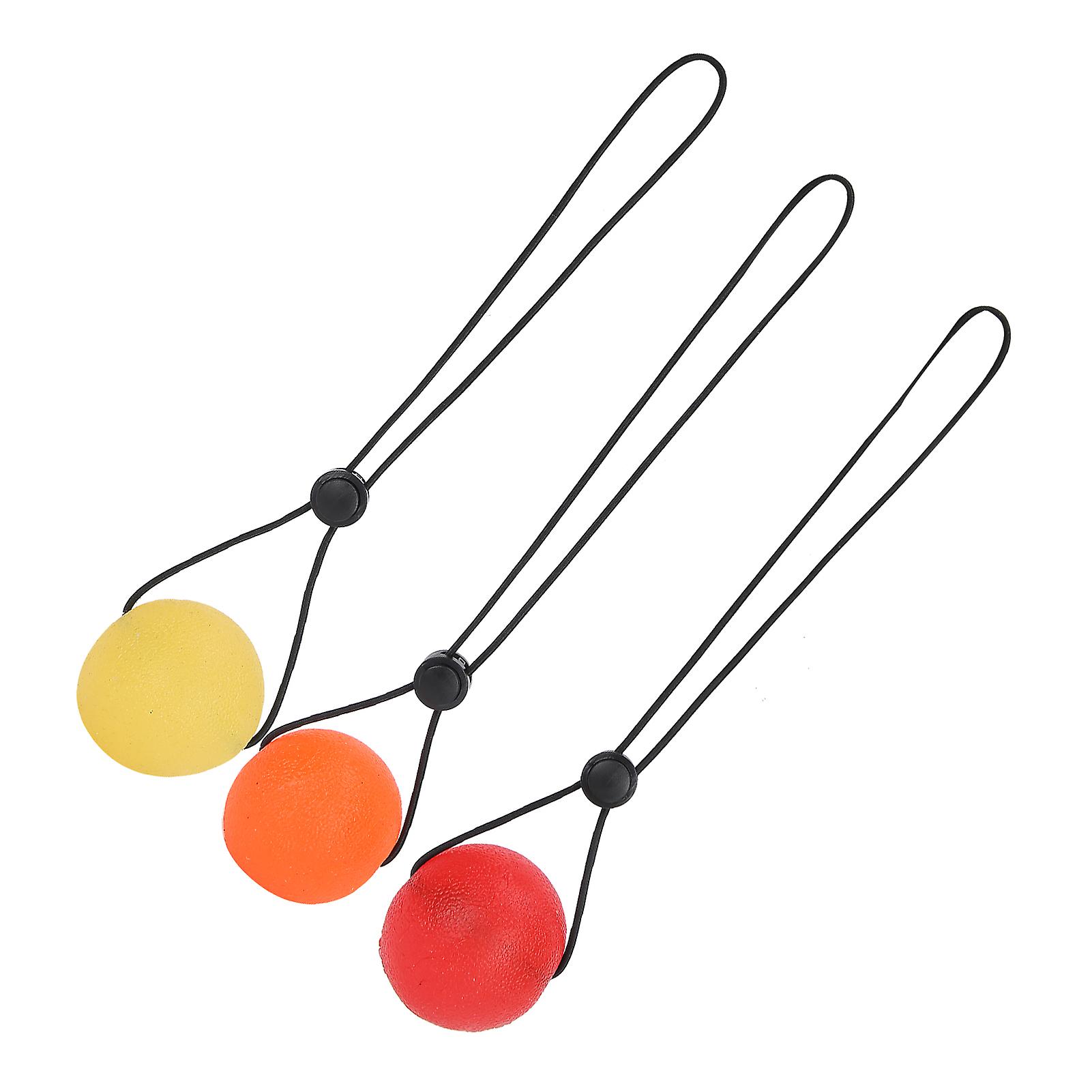 Finger Exercise Ball Fitness Hand Finger Strength Stretch Training Ball For Rehabilitation(yellow 15 Hardness Orange 20 Hardness Red 25 Hardness )