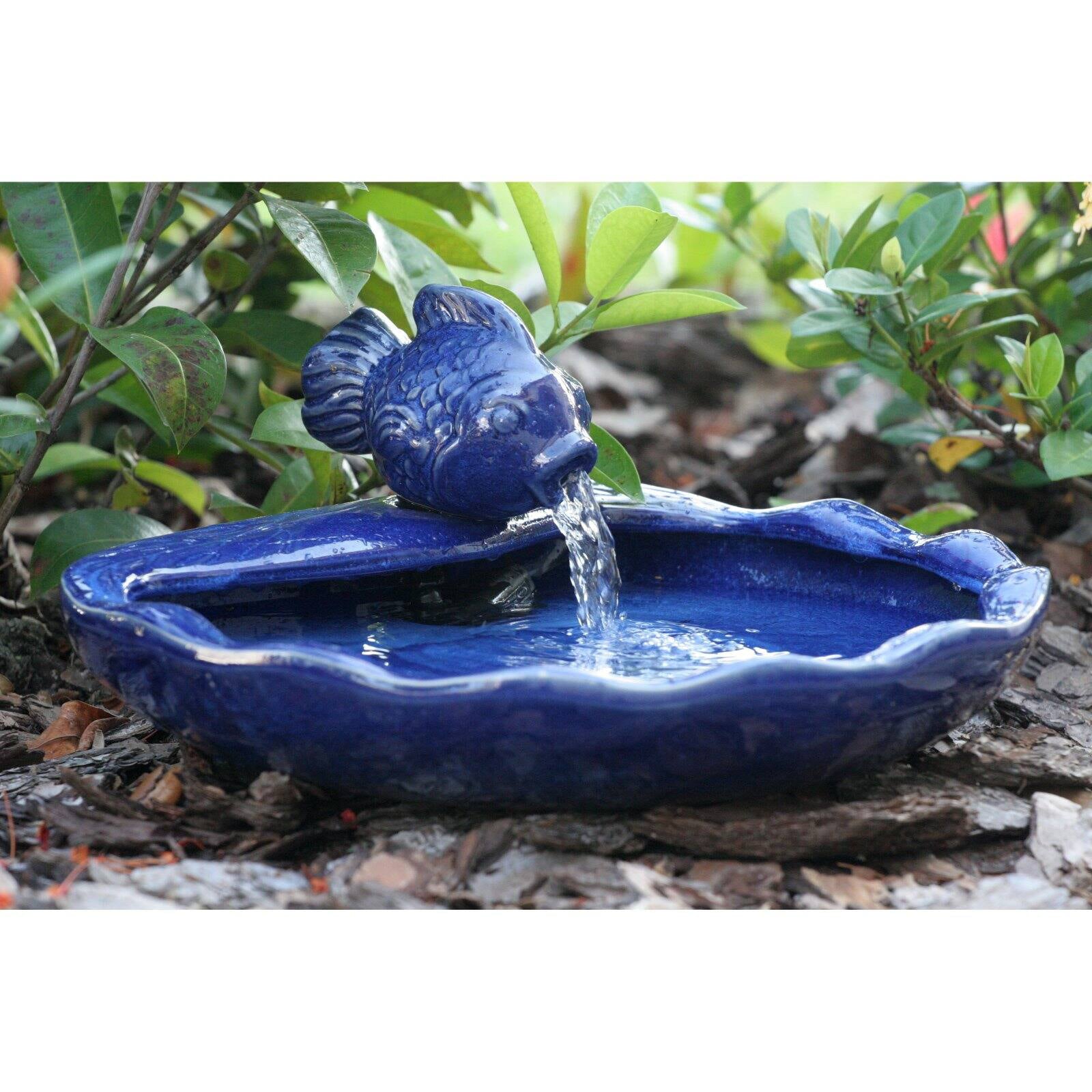 Smart Solar Koi Fish Solar Outdoor Bird Bath Fountain