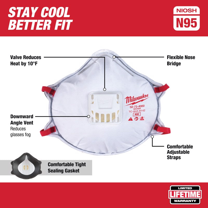 RESPIRATOR N95 VLV 10PK