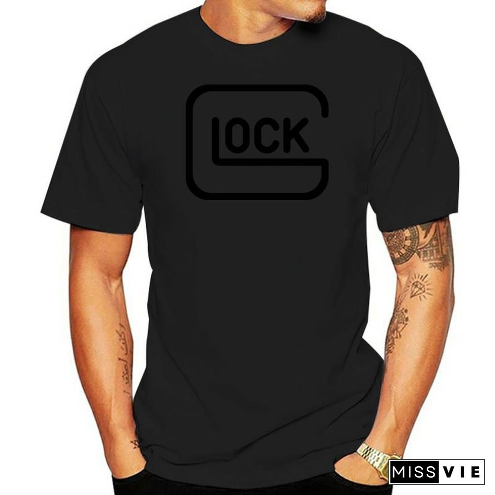 Pure Cotton Clothing T-Shirt Printed Short-Sleeved Glock Fashionable Male Clothing