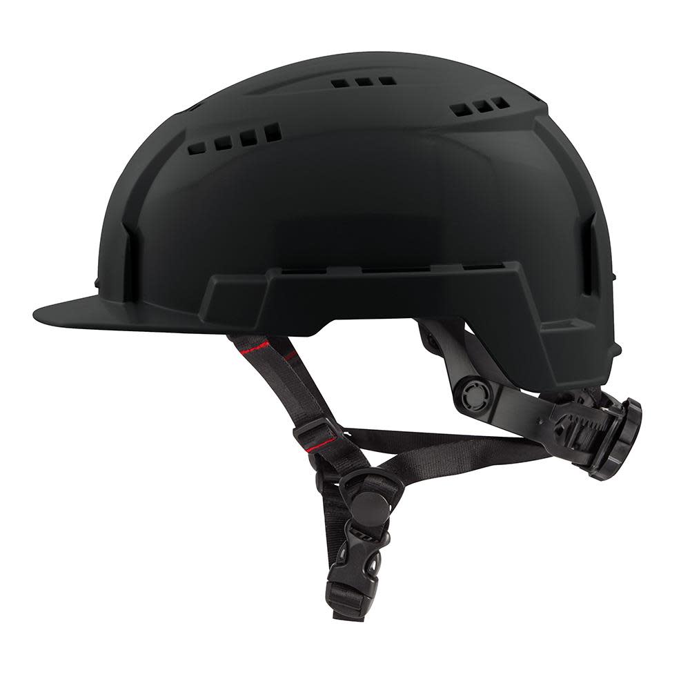 Milwaukee Black Front Brim Vented Helmet with BOLT Class C