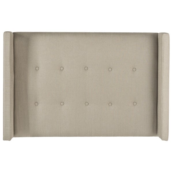 SAFAVIEH Damon Oyster Upholstered Tufted Wingback Headboard (Twin) - - 11081603