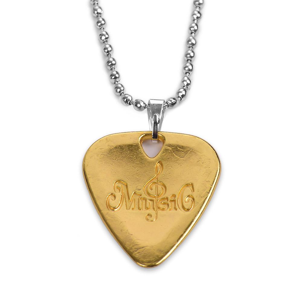 1 Guitar Pick Necklace Gold