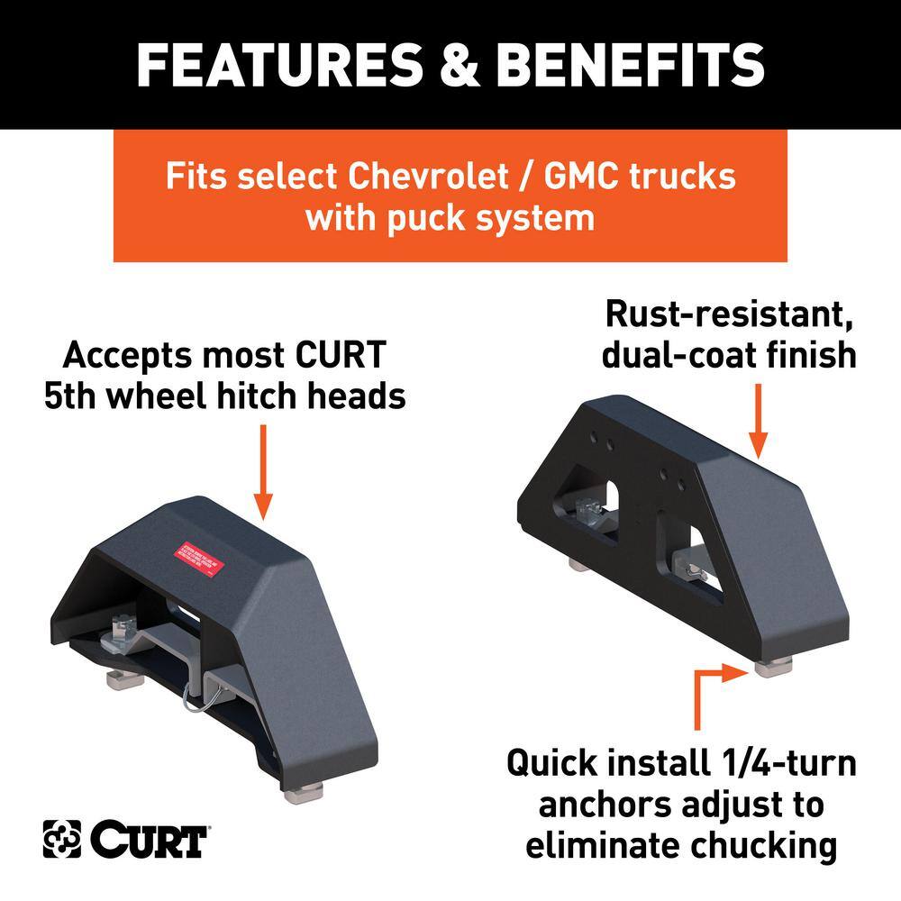 CURT GM Puck System 5th Wheel Legs 25000 lbs. Capacity 16029